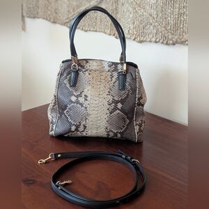 Coach Women's Minetta Multicolor Snakeskin Leather Crossbody
